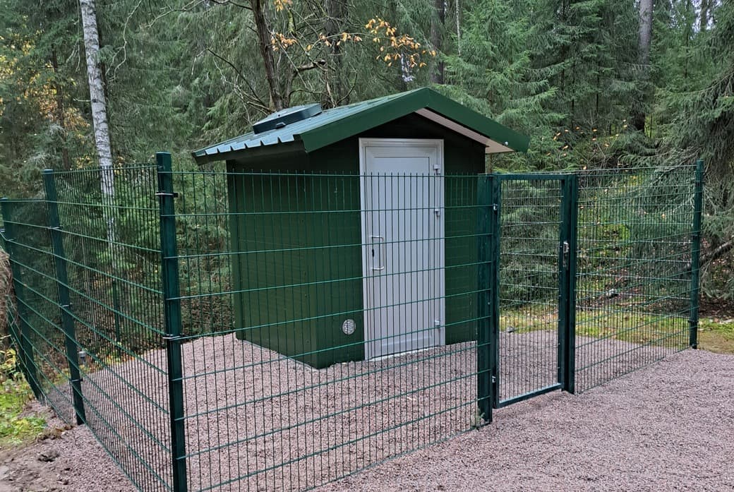 Modern and weather-proof well house that we have developed.