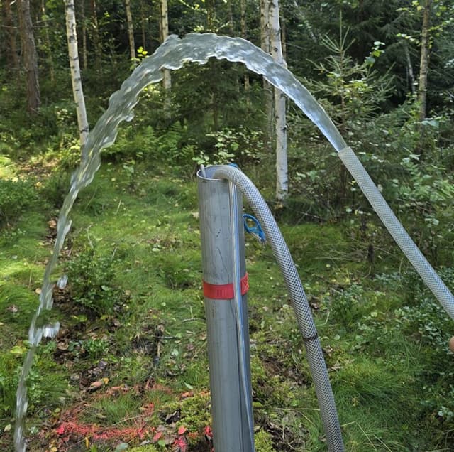 Collecting water samples.